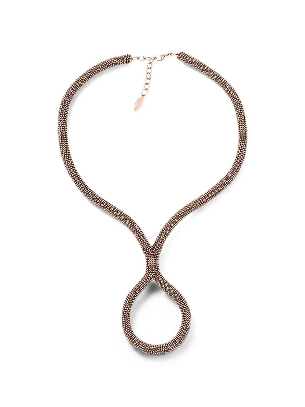 Brunello Cucinelli beaded-chain necklace - Marrone