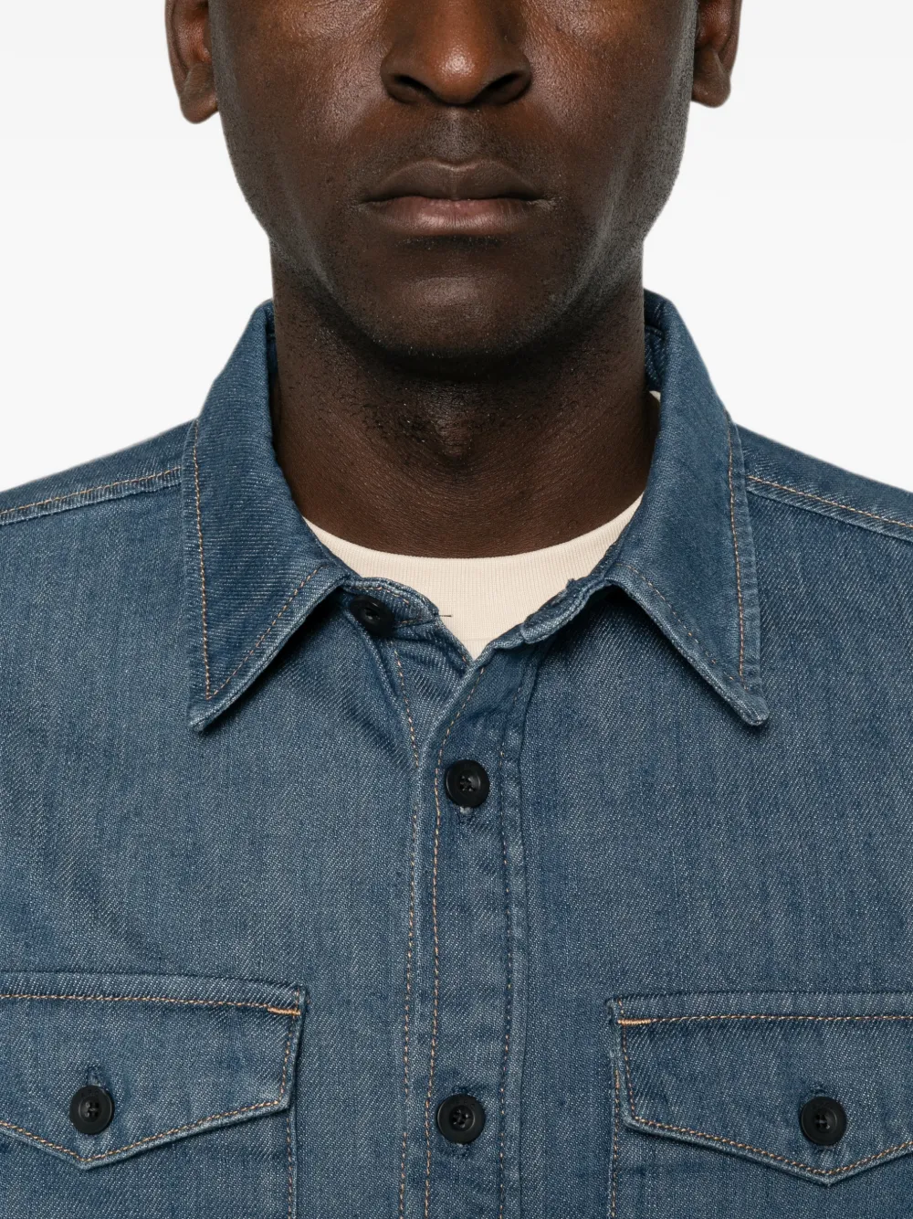 A.P.C. Denim overhemd Blauw