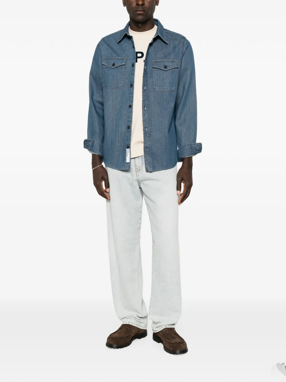 A.P.C. Denim overhemd Blauw
