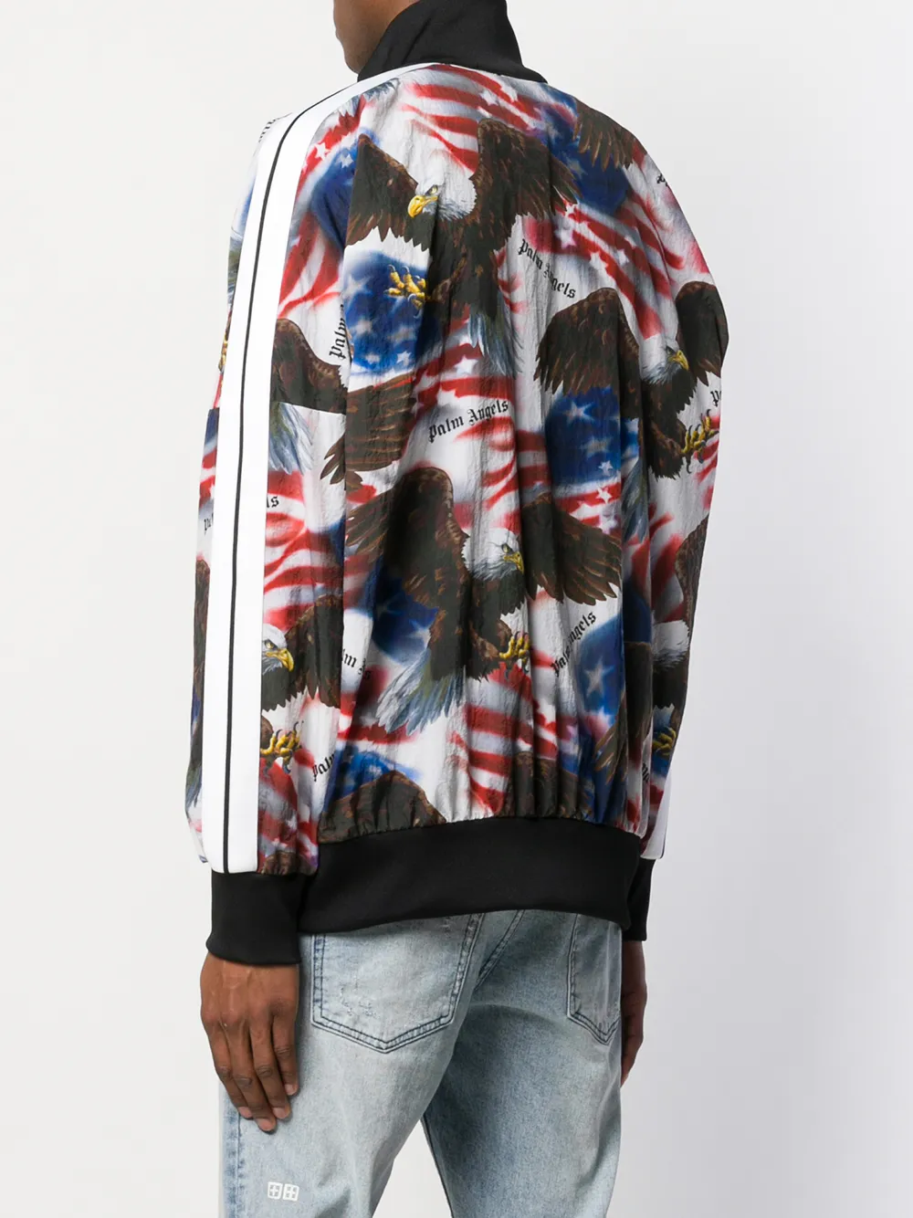 Palm Angels Trainingsjack met American-Eagle print Wit