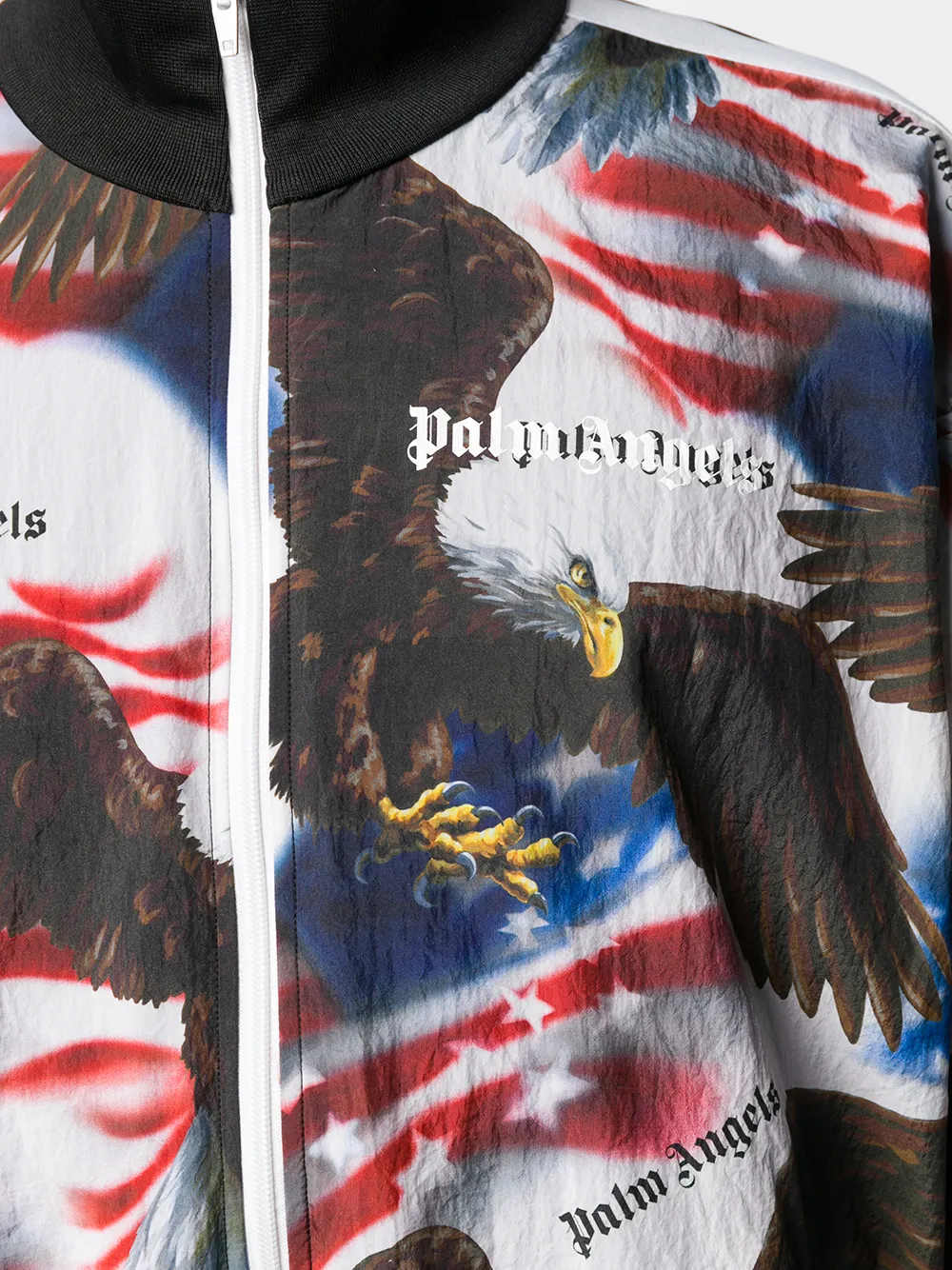 Palm Angels Trainingsjack met American-Eagle print Wit