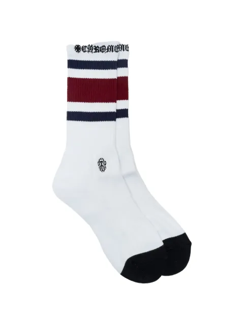 Chrome Hearts logo刺绣条纹针织袜