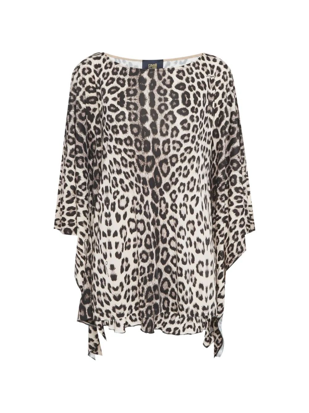 Pre-owned Roberto Cavalli Animal-print Kaftan Top In Neutral