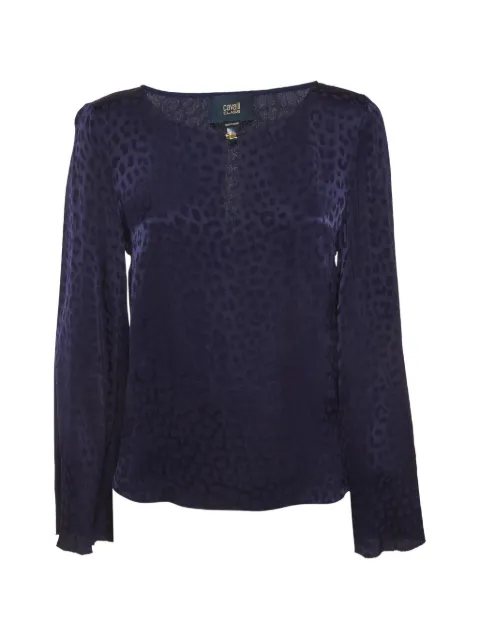 Cavalli Class animal-pattern crepe top