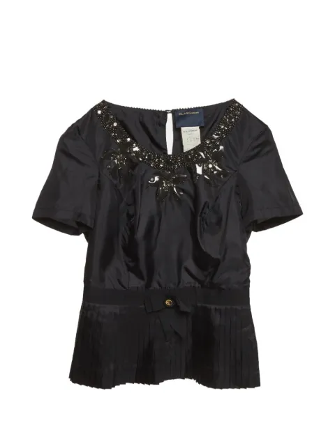 Cavalli Class bead-embellished pleated blouse