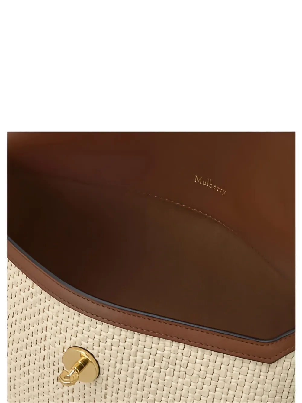 Mulberry Grote Darley raffia buidel Beige