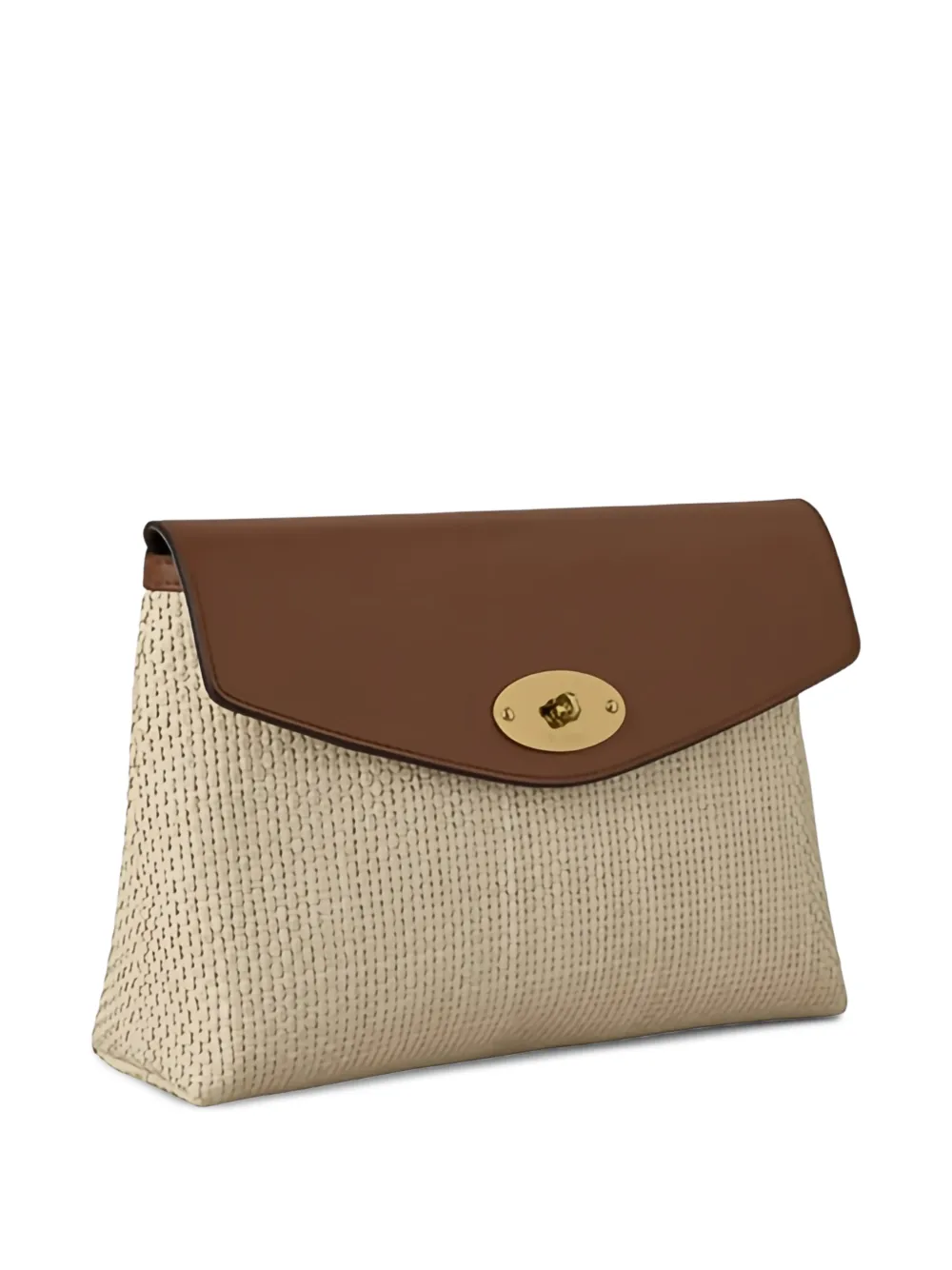Mulberry Grote Darley raffia buidel Beige