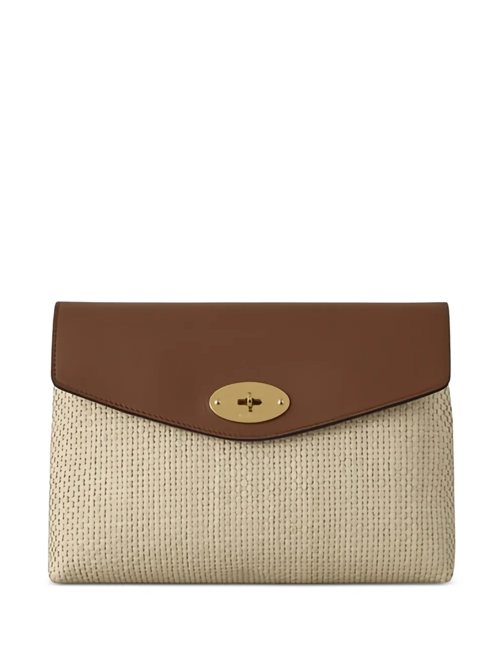 Mulberry Large Darley raffia pouch - Toni neutri