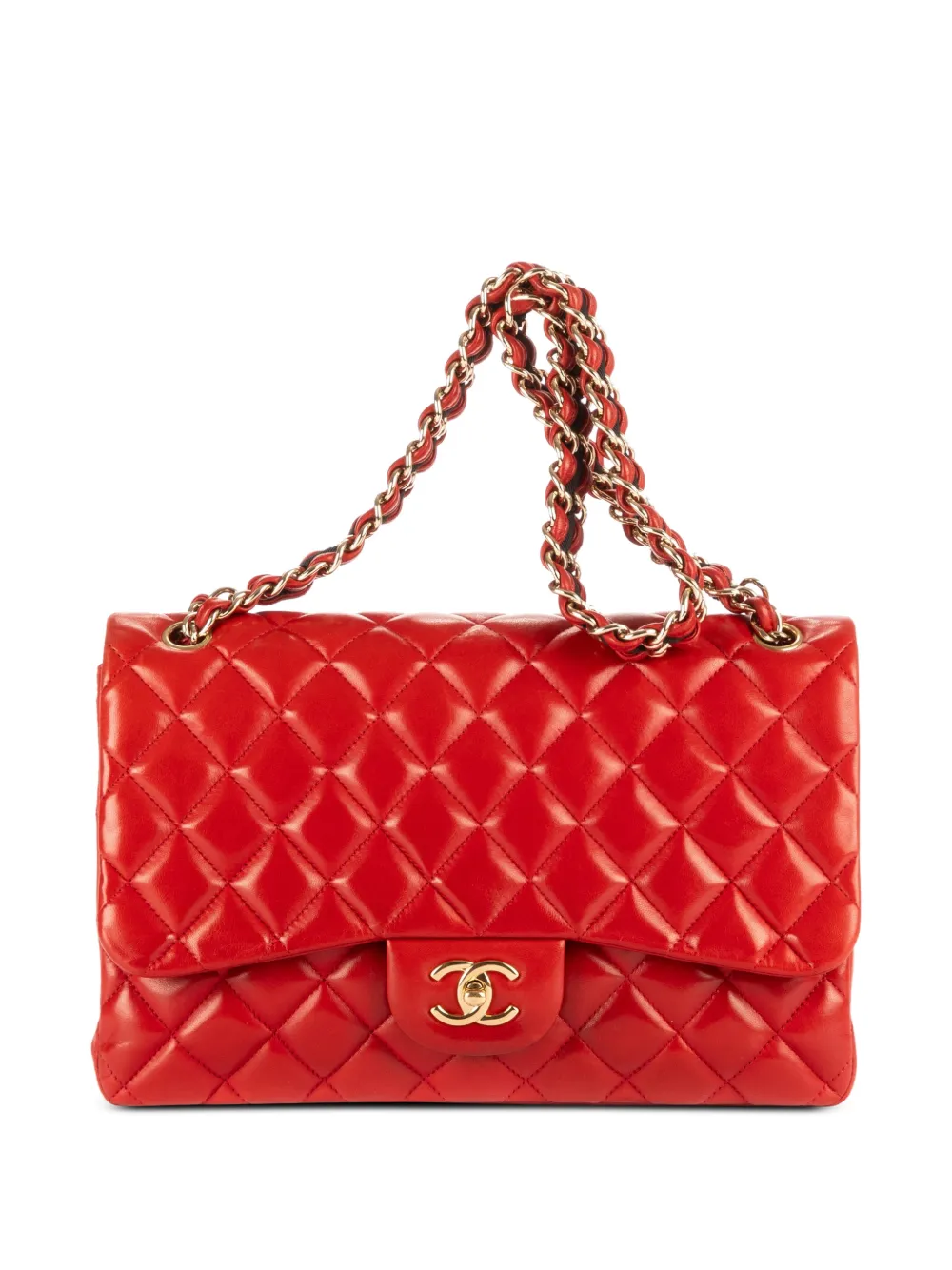 CHANEL Pre-Owned Classic Jumbo Flap shoulder bag - Rosso