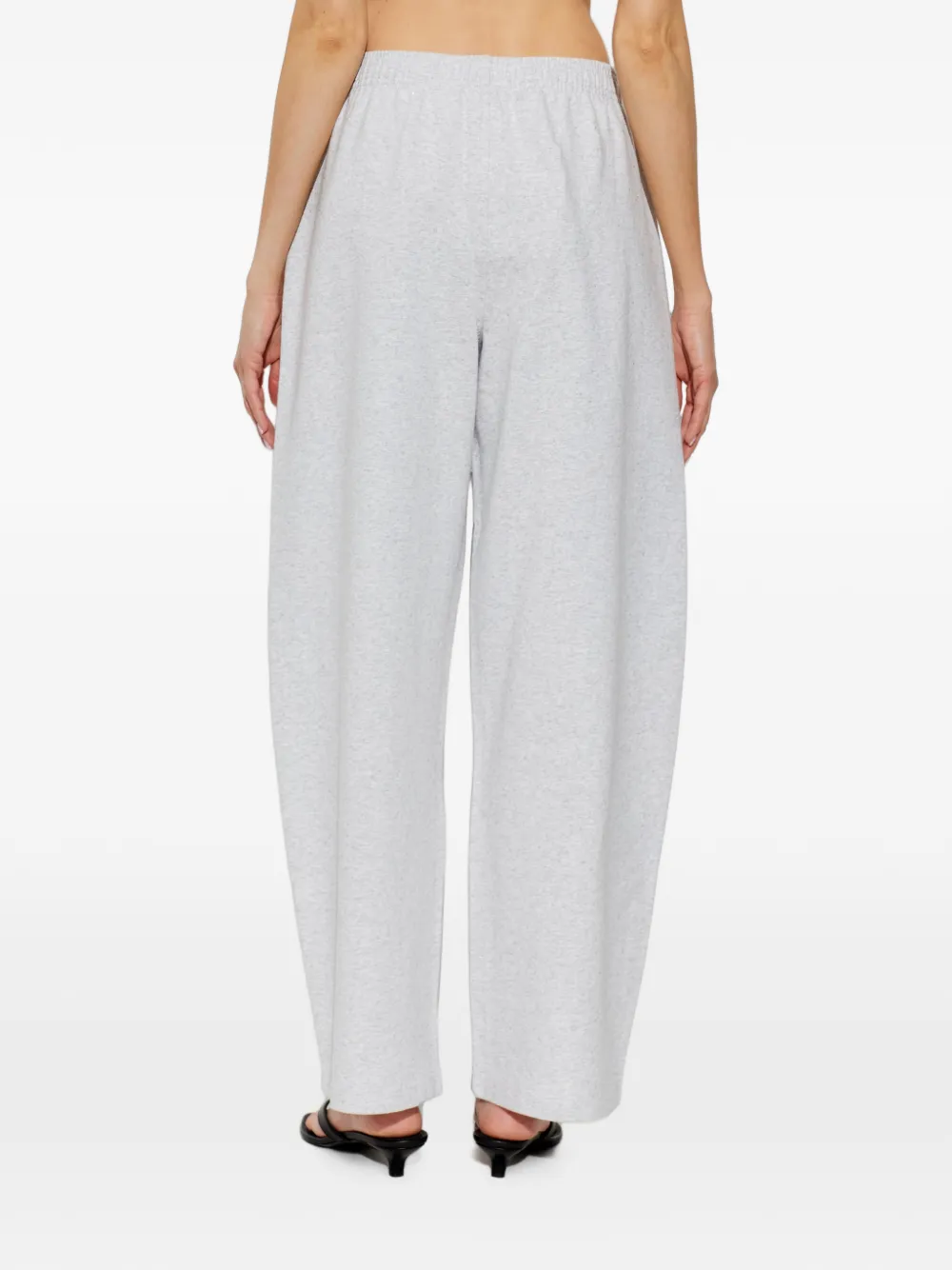 Alexander Wang Trainingsbroek met wijde pijpen en logo-reliëf Grijs