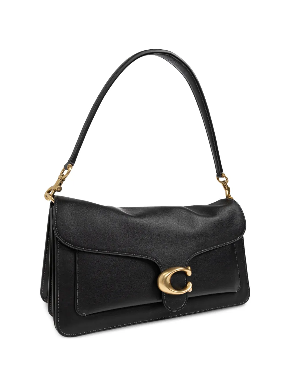 Coach Tabby 36 leren schoudertas Zwart