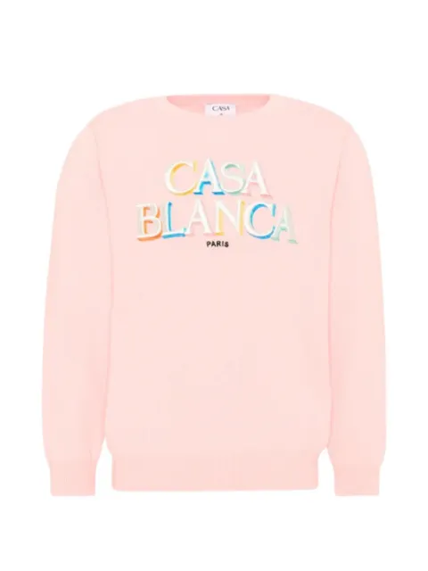 CASABLANCA KIDS logo-embroidered sweater