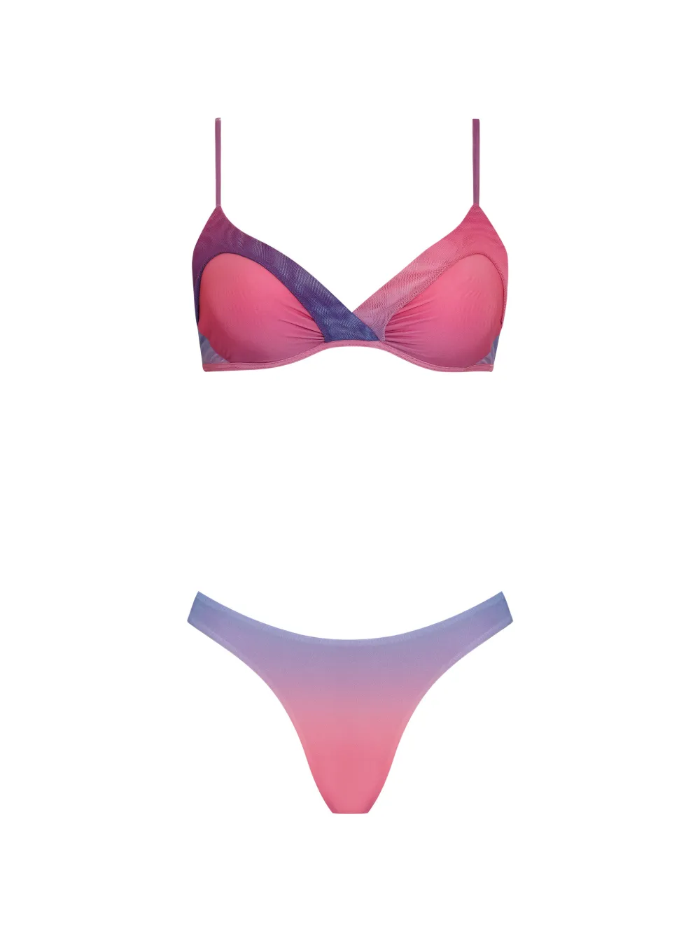 Amir Slama x Tati Barbieri Bikini mit Ombré-Effekt - Rosa