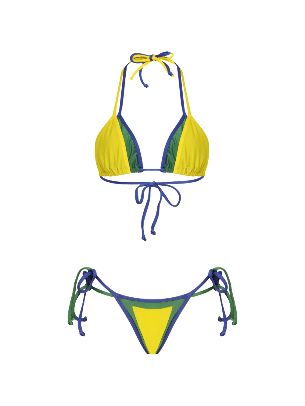 Amir Slama X Tati Barbieri Bikini con scollo all'americana - Giallo