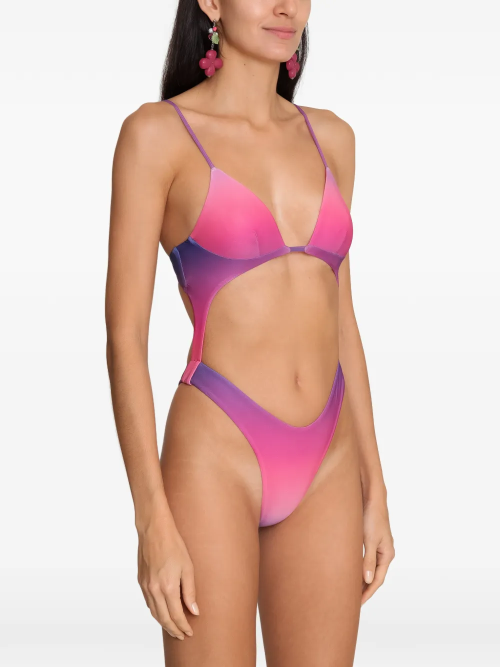 Amir Slama x Tati Barbieri badpak met kleurverloop en uitgesneden details Roze