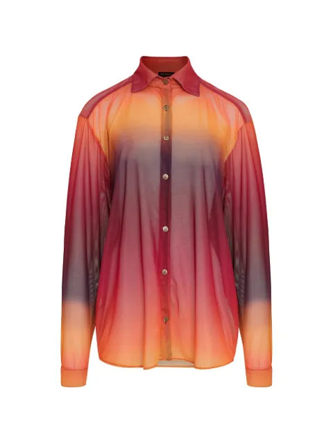 Amir Slama x Tati Barbieri gradient mesh shirt