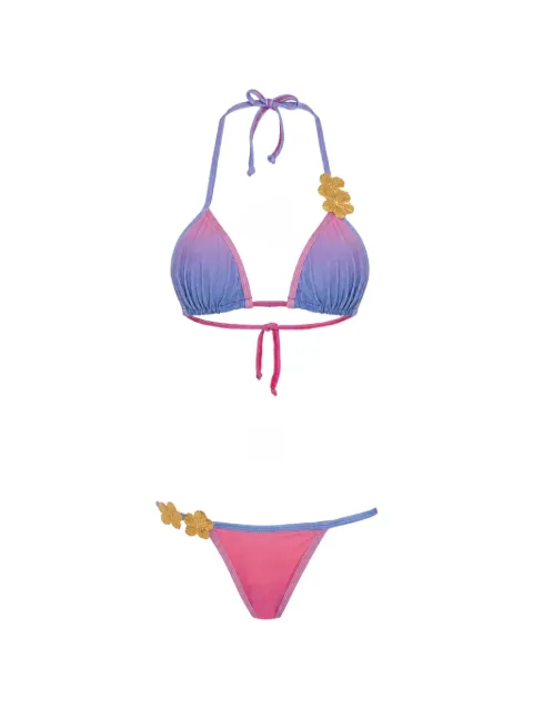 Amir Slama x Tati Barbieri floral-embellished gradient bikini