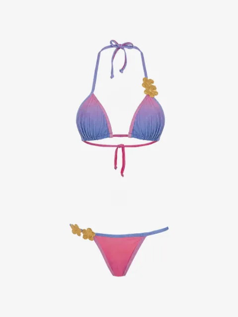 Amir Slama x Tati Barbieri floral-embellished gradient bikini