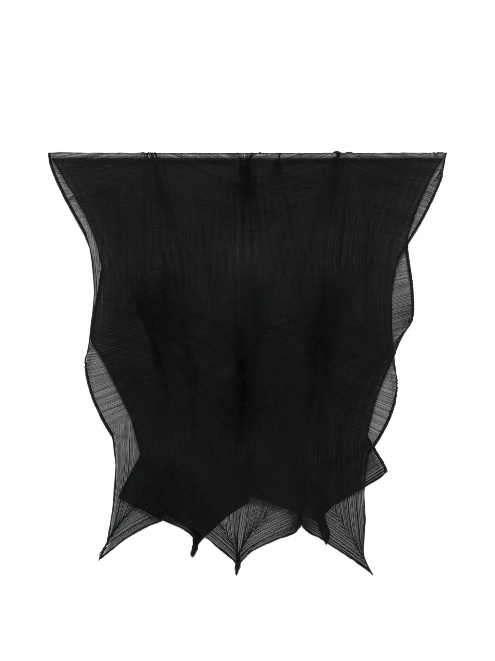 Pleats Please Issey Miyake asymmetric-design scarf - Nero
