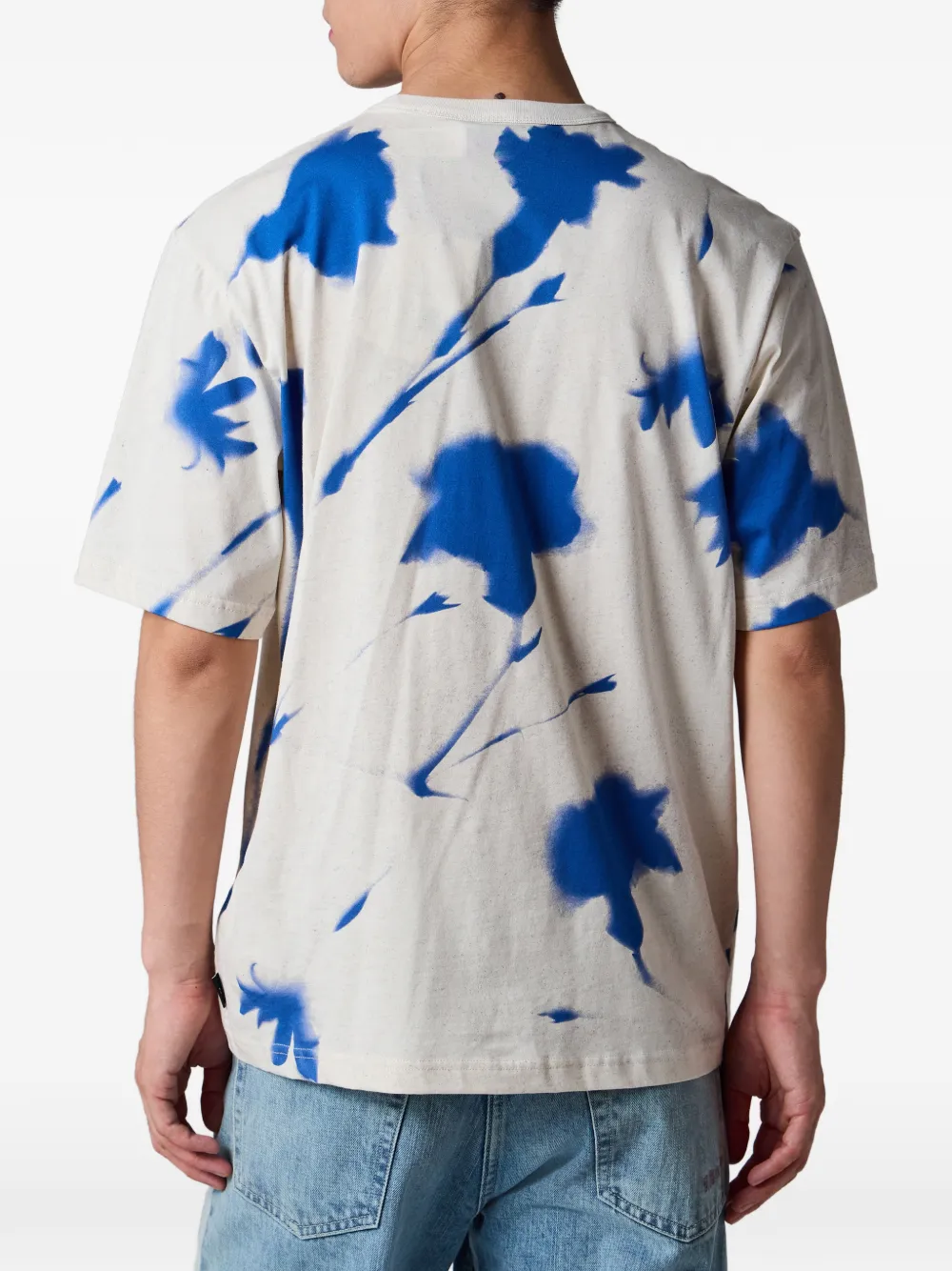 PS Paul Smith Cynotype Floral T-shirt Beige