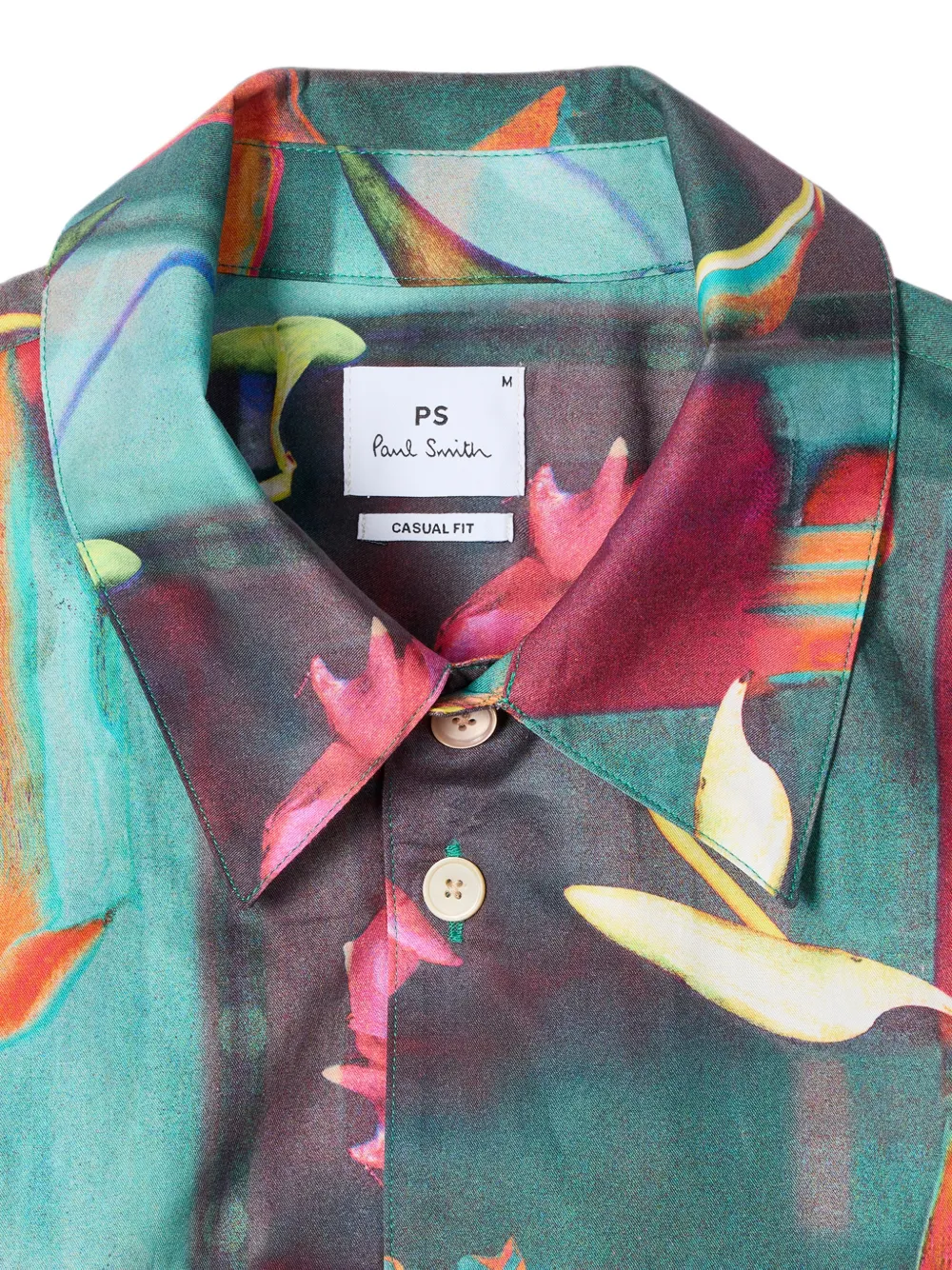 Paul Smith Glitch Floral プリント オープンカラーシャツ PS Paul Smith Glitch Floral Print Shirt | Green | FARFETCH