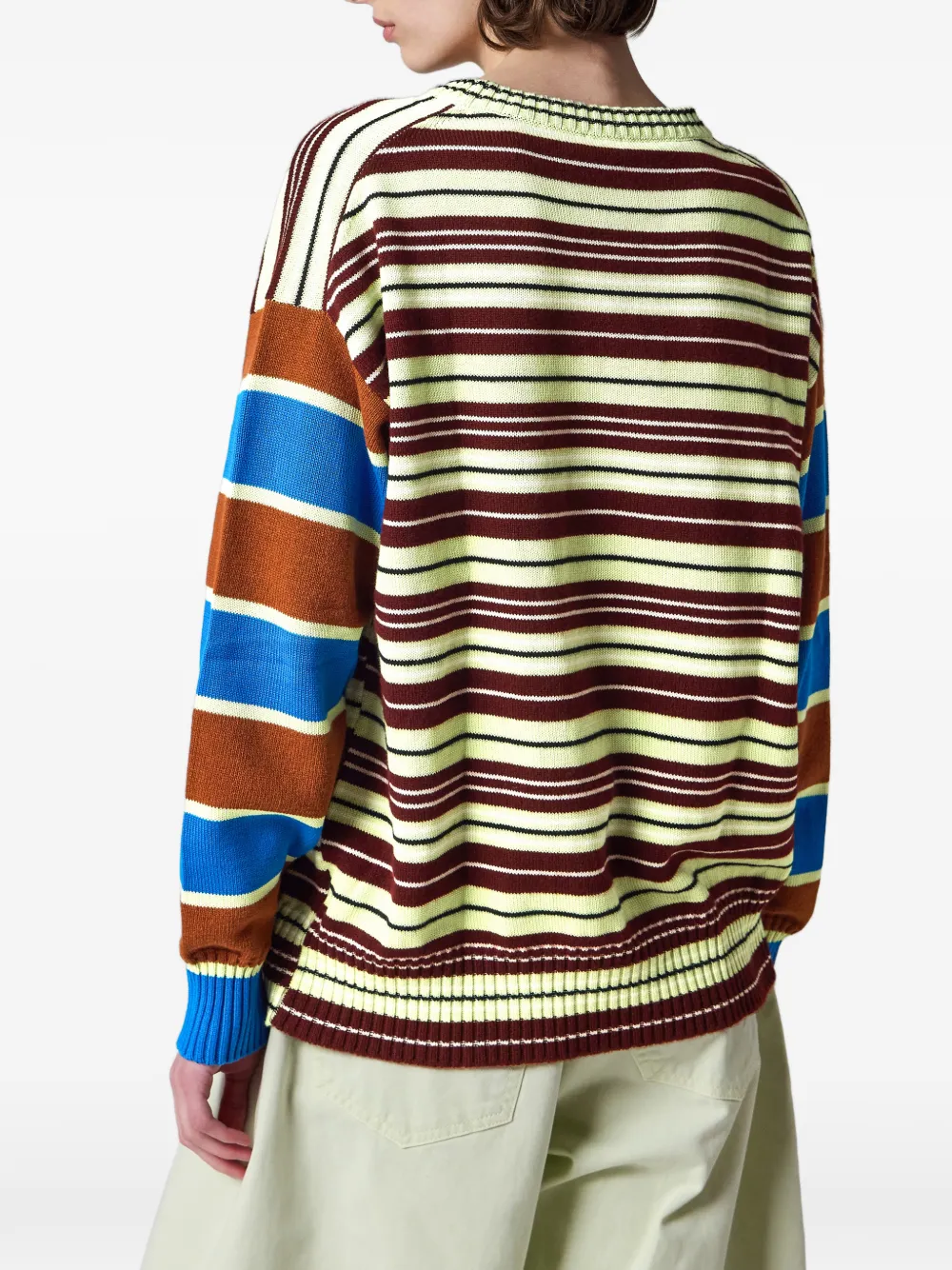Paul Smith Striped Crew-neck Sweater in Brown, view 5