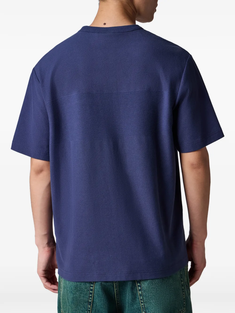 PS Paul Smith T-shirt met geribbeld vlak Blauw