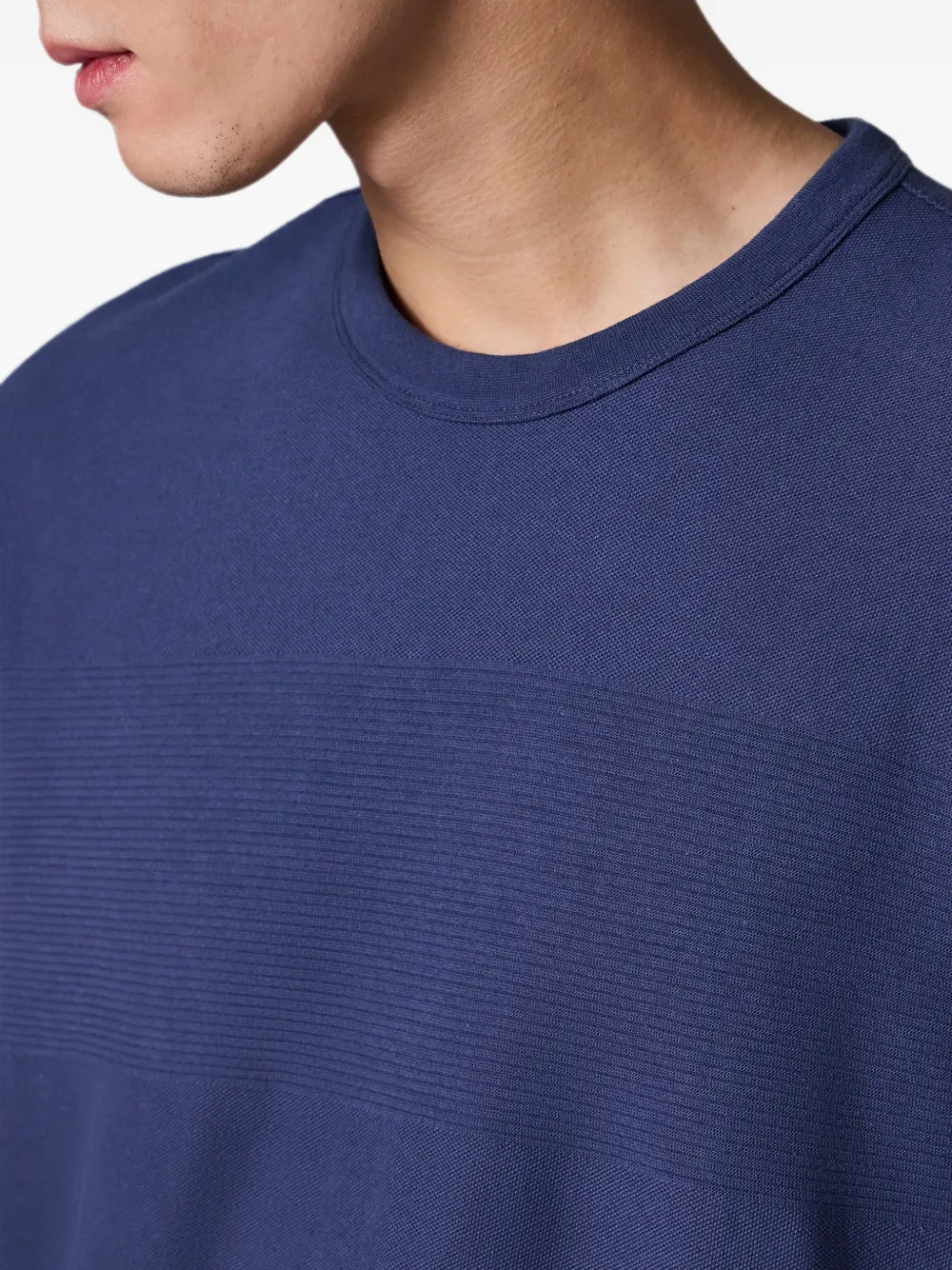 PS Paul Smith T-shirt met geribbeld vlak Blauw