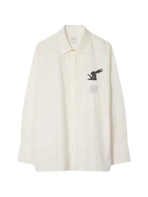 Paul Smith white shirt with Rabbit embroidery