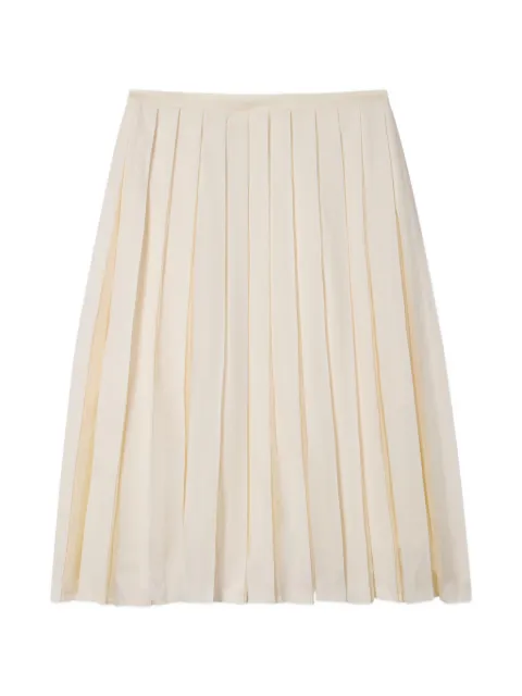 Paul Smith ecru cotton-silk organza pleated skirt
