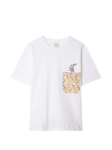 Paul Smith white Rabbit floral pocket T-shirt