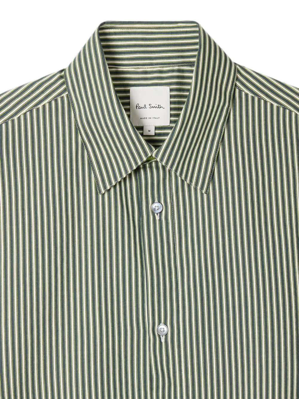 Paul Smith Oversized katoenen-zijden overhemd met groene streep