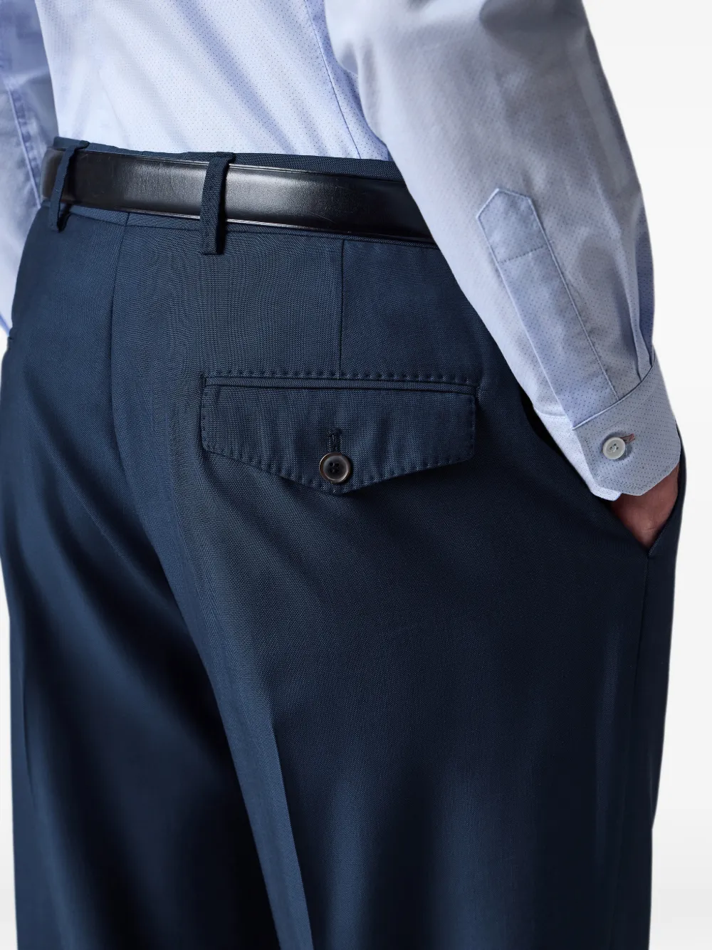 Paul Smith Viscose wollen broek Blauw