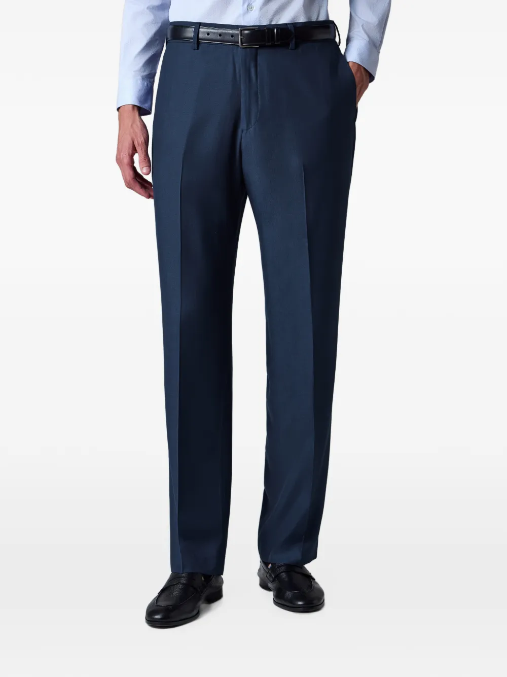 Paul Smith Viscose wollen broek Blauw