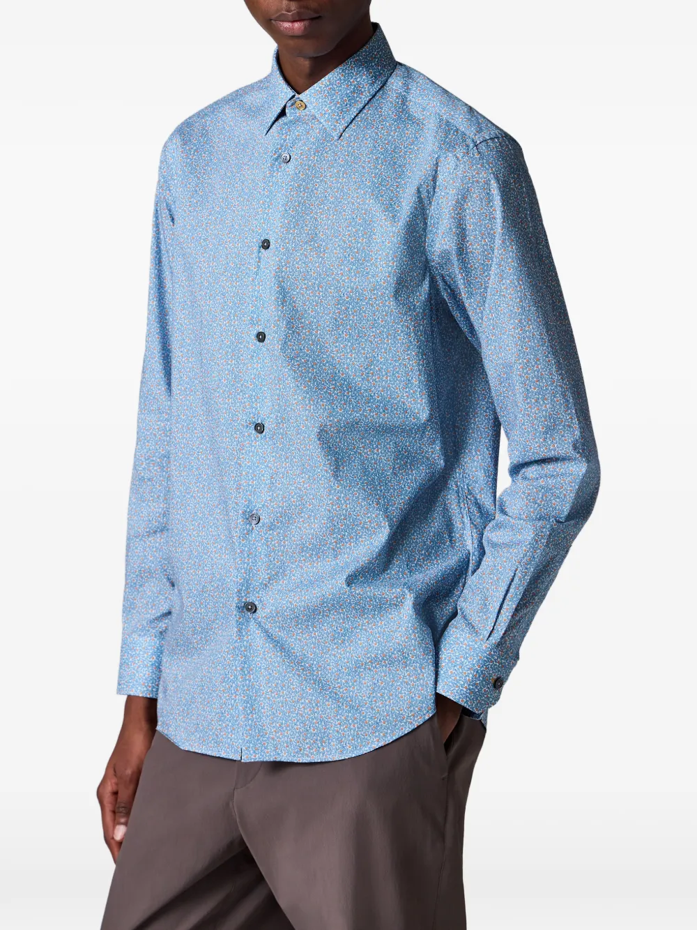 Paul Smith Regular-fit overhemd met Liberty Floral-print Blauw