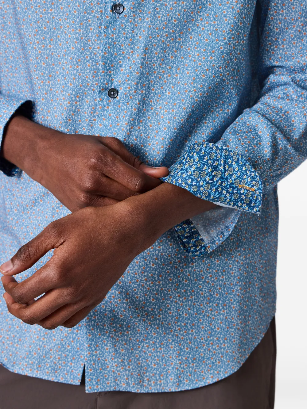 Paul Smith Regular-fit overhemd met Liberty Floral-print Blauw