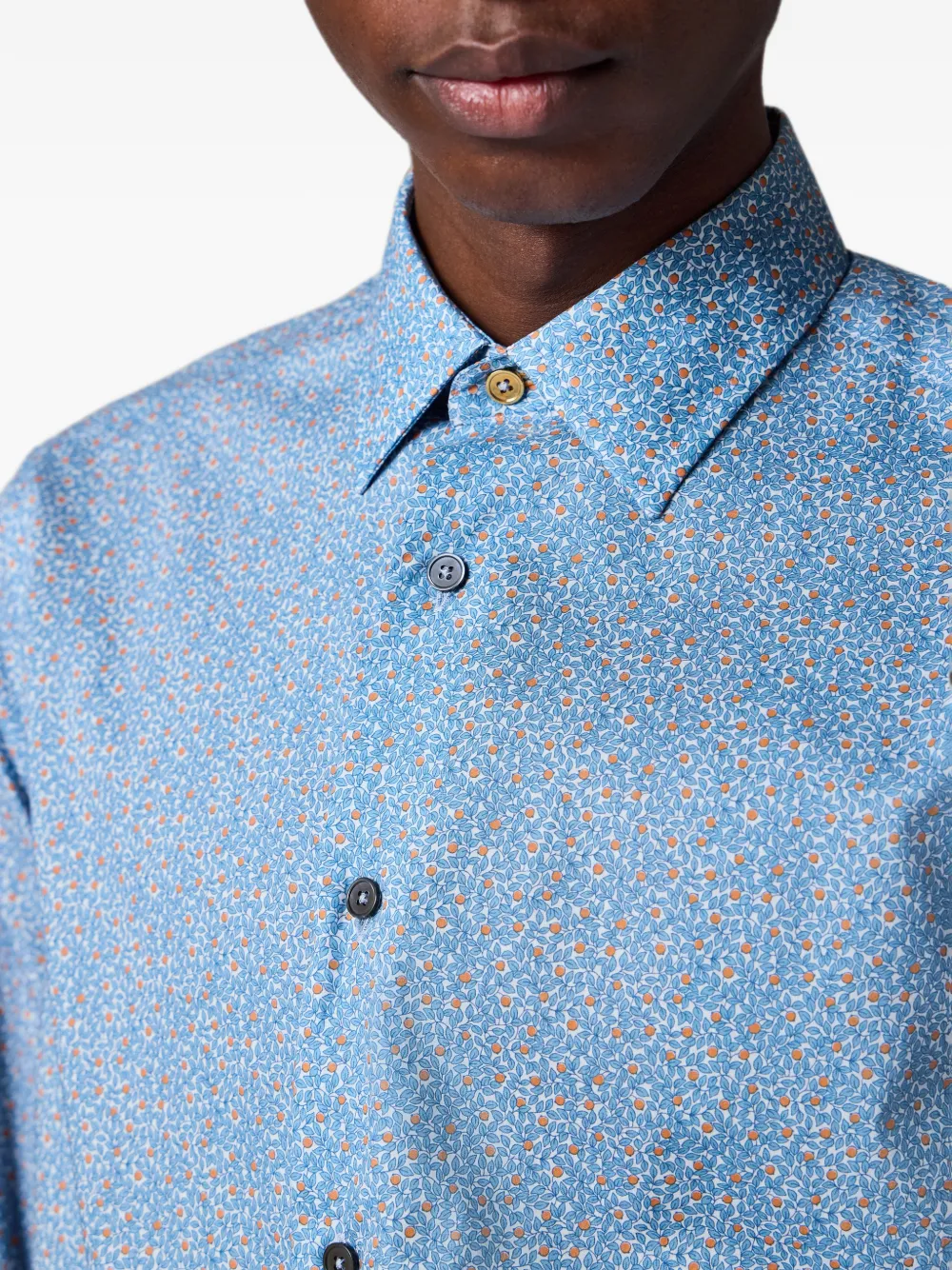 Paul Smith Regular-fit overhemd met Liberty Floral-print Blauw
