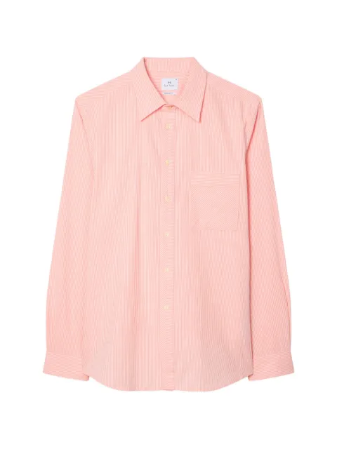 PS Paul Smith regular-fit pink textured-stripe shirt