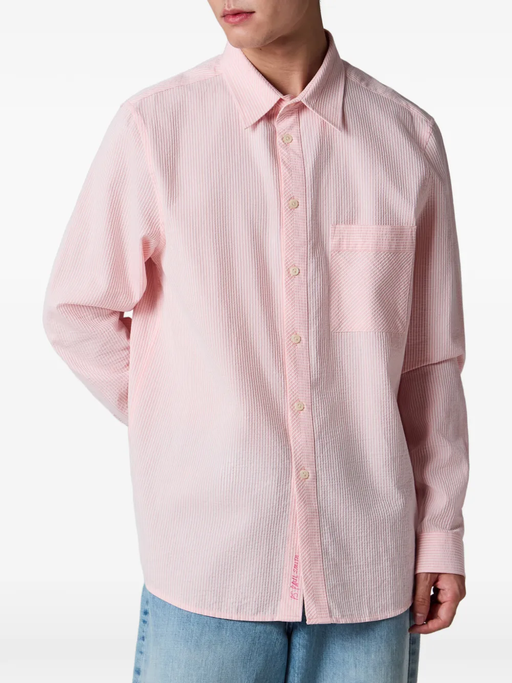 PS Paul Smith Regular-fit overhemd met textuur Roze
