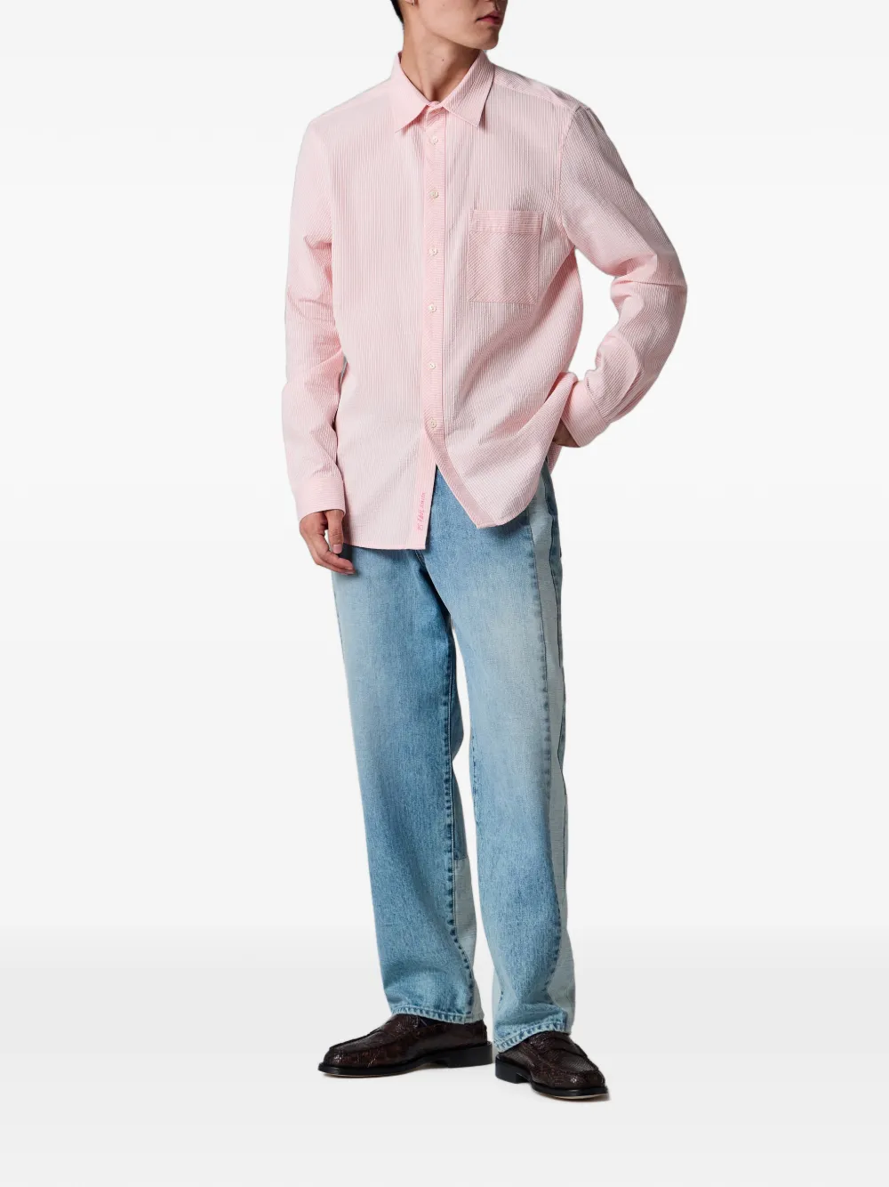 PS Paul Smith Regular-fit overhemd met textuur Roze