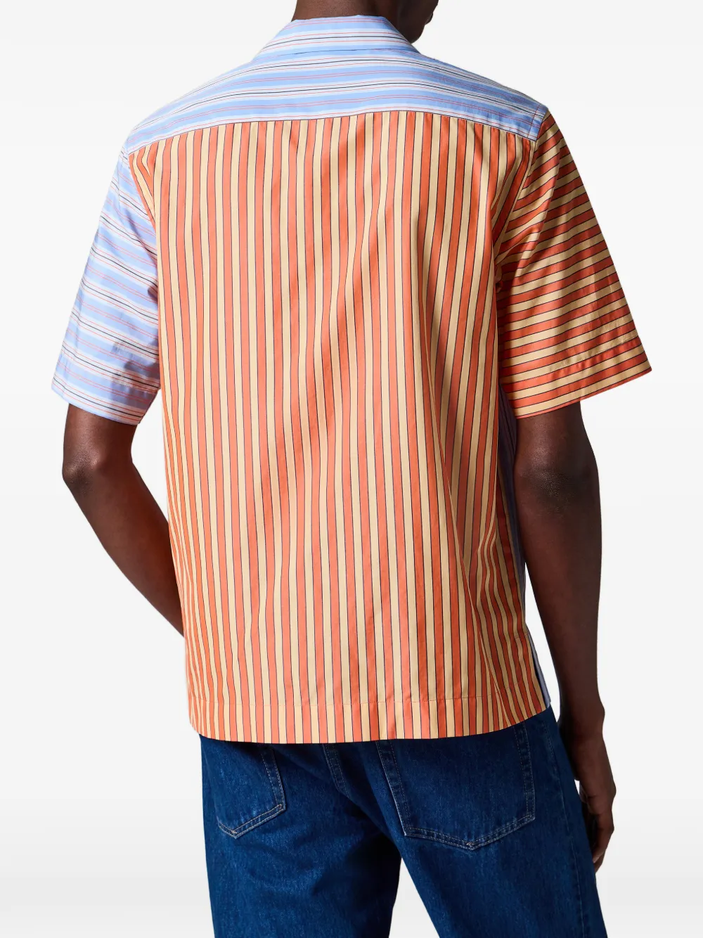 Paul Smith Gestreept overhemd met blauwe en oranje mix-up