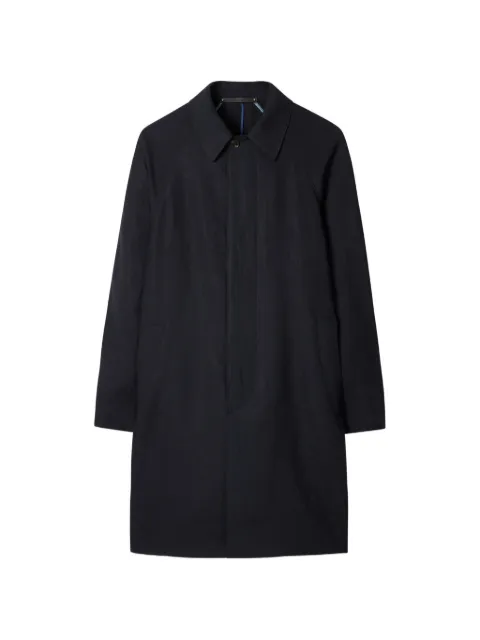 Paul Smith navy linen raglan mac