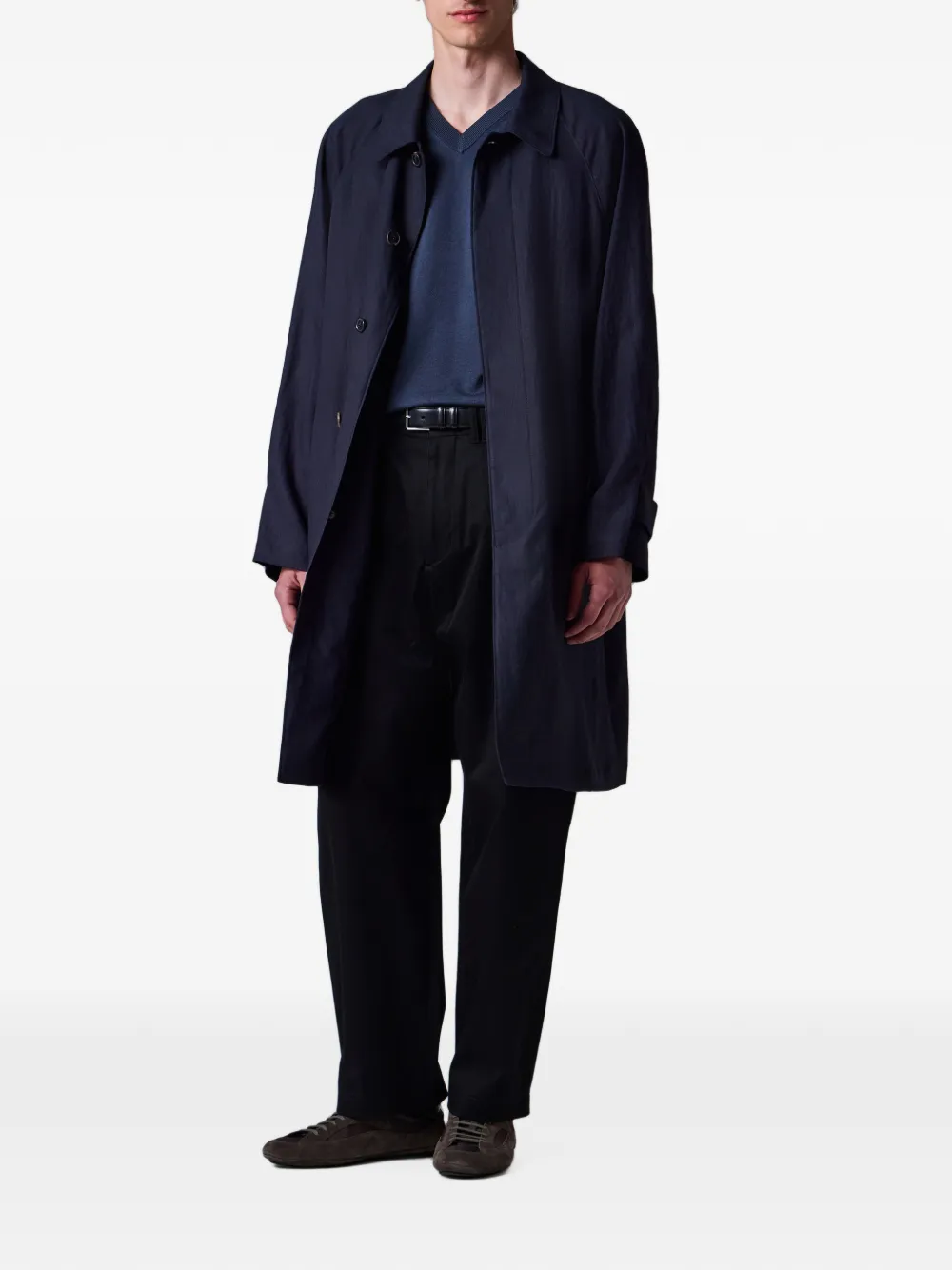 Paul Smith Linnen raglan mac Blauw