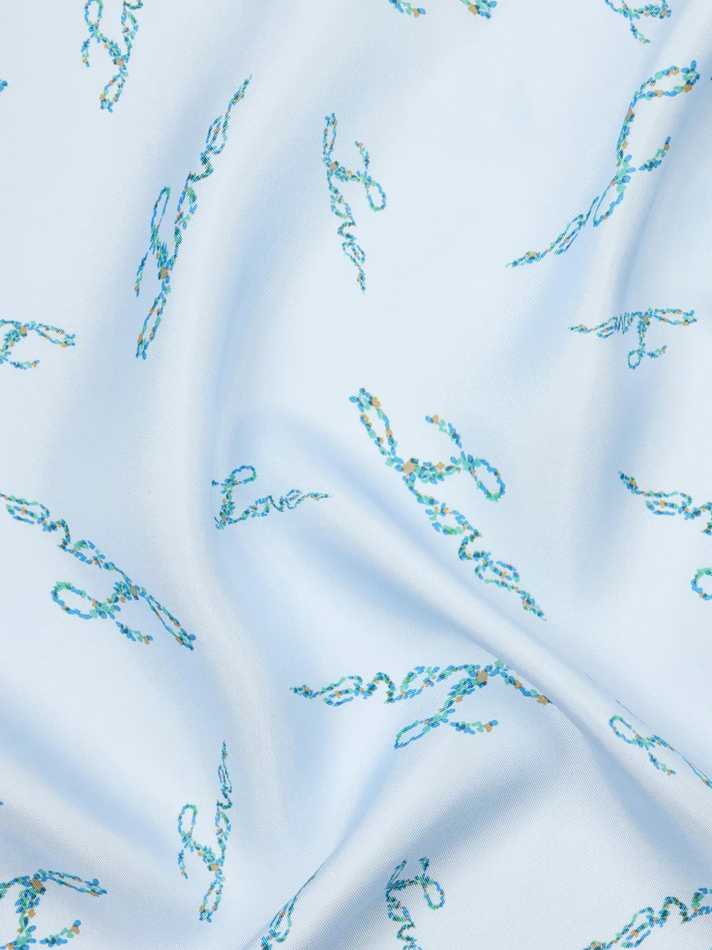Paul Smith Lichtblauwe bandana met Love-print