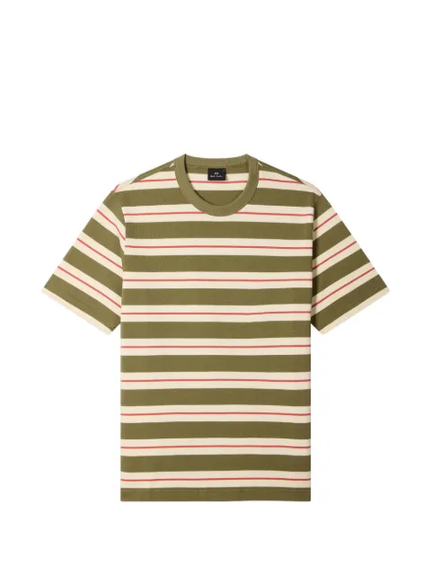 PS Paul Smith khaki stripe cotton T-shirt