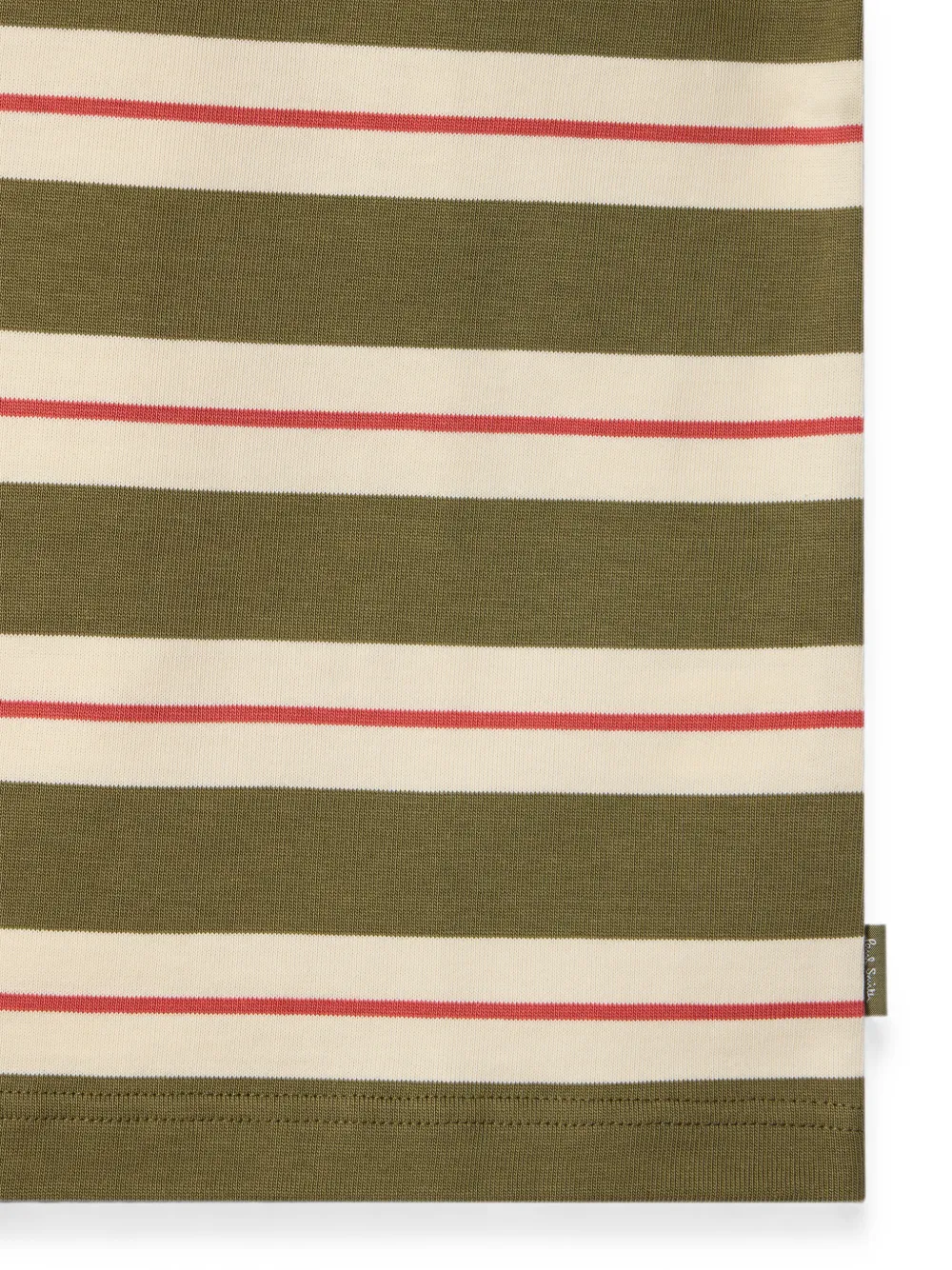 PS Paul Smith Kaki gestreept katoenen T-shirt Groen