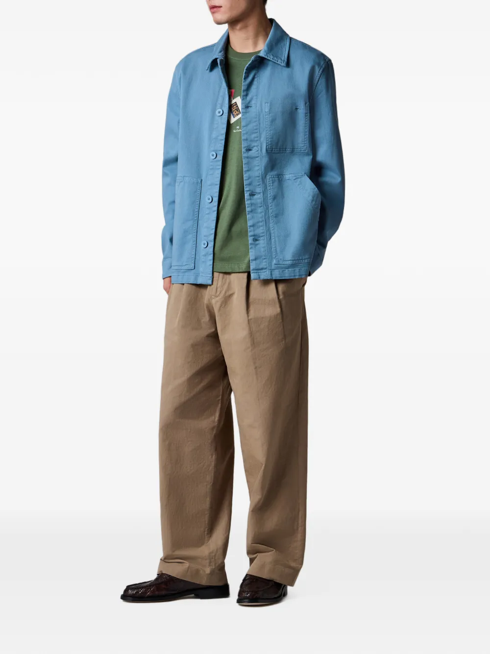 PS Paul Smith Shirtjack met opgestikte zak Blauw