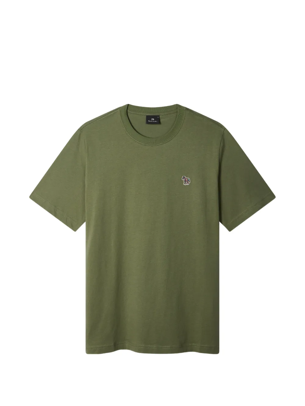 PS Paul Smith khaki organic cotton Zebra-logo T-shirt - Verde