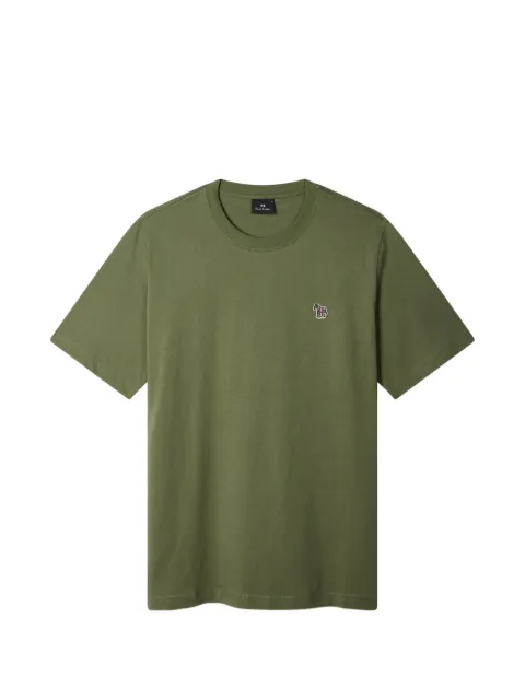 PS Paul Smith khaki organic cotton Zebra-logo T-shirt