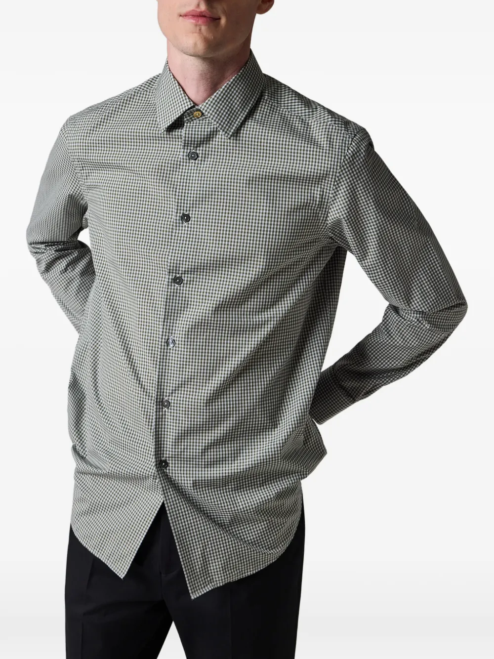 Paul Smith Regular-fit overhemd met gingham-ruit Groen